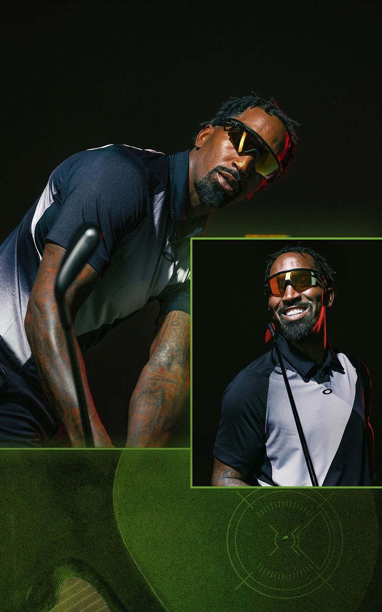 A NEW COURSE  IS CALLING J.R. Smith trägt Sphaera™ Slash Entdecke die Oakley Golf-Kollektion.